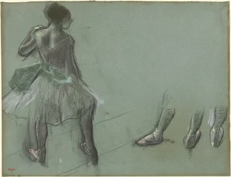 Dancer van Achteren Gezien en Drie Studies van Voeten