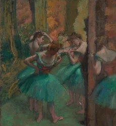Dansers, Roze en Groen, ca. 1890