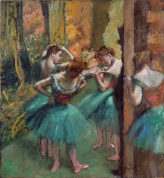 Dansers in Roze en Groen