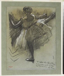 Danseres van achteren gezien, „Grand Battement à la Seconde”, ca. 1885-90