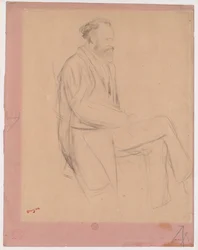 Édouard Manet, Zittend, profiel van rechts