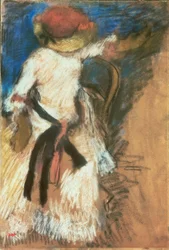 Zittende vrouw