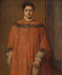 Meisje in rood, ca. 1866