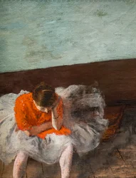 De dansles (Repetitieruimte) (detail). Rond 1879. Olie op doek.