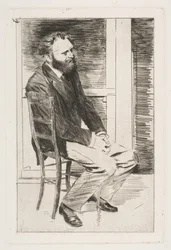 Manet Zittend, naar Rechts Gekeerd, 1864-65