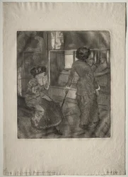 Mary Cassatt in het Louvre: De Etruskische Galerij, 1879-1880