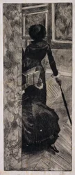 Mary Cassatt in het Louvre, De Schilderijen Galerij, 1879-80