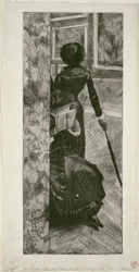Mary Cassatt in de Schilderijen Galerij in het Louvre