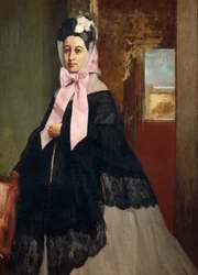 Portret van Therese de Gas, hertogin van Morbilli (1840-1912), zus van de kunstenaar