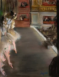Danseressen in de oude opera. Rond 1877