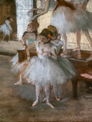 De dansles (detail). Rond 1876. Pastel op papier geplakt op karton.