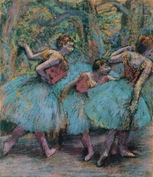 Drie danseressen (blauwe tutu