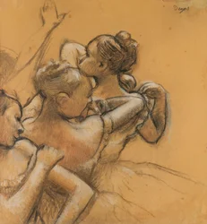 Drie danseressen, ca.1895-99 (pastel en houtskool op papier)