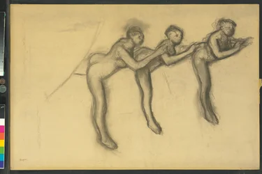 Drie dansers in tights, ca. 1895-1900
