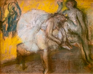 Twee dansers in rust. Rond 1910
