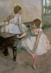 Twee dansers rusten