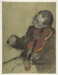 Violiste, studie voor "De dansles"