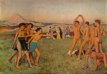 Jonge Spartanen die oefeningen doen, ca. 1860, 1932