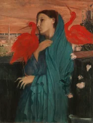 Jonge vrouw met ibis, 1860-62