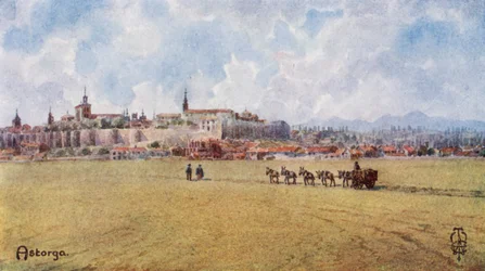 Noord-Spanje: Astorga, vanuit het zuidoosten