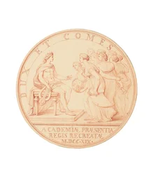 Het bezoek van de koning aan de academies, 1719