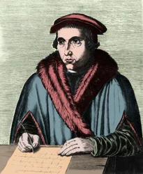 Portret van Juan Luis Vives (1492-1540), Spaanse humanist en filosoof