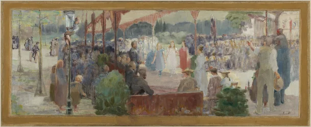 Schets voor de dorpszaal van Maisons-Alfort: Hommage au mérite, tussen 1893 en 1895