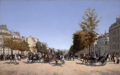 Uitzicht op de Champs-Elysees vanaf de Place de l