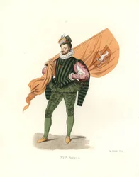 Duitse vaandeldrager of porte-ensigne