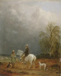 Een Reiziger en een Herder in een Landschap