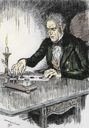 Dr. Jekyll sluit de brief waarin hij bekent Mr. Hyde de moordenaar te zijn