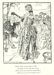 Illustratie voor The Vicar of Wakefield door Oliver Goldsmith