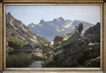 Het meer Merlat, het meer ligt in de keten van Belledonne in de Isère