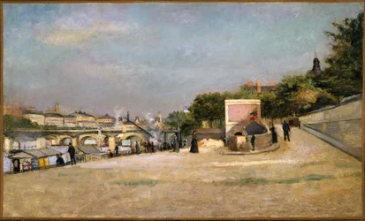 De Pont des Arts en de Pont-Neuf, gezien vanaf de oever van de Pont des Saints-Pères, circa 1880