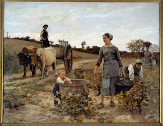 Hoek van wijngaard in Languedoc Schilderij door Edouard Debat Ponsan (1847-1913) 1886 Nantes, Musee des Beaux Arts