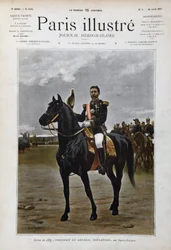 Ruiterportret van generaal Georges Boulanger (1837-1891), politicus na Edouard Debat Ponsan