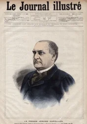 Jerome Bonaparte genaamd Plon (Plonplon) (1822-1891) (Napoleon-Jerome Bonaparte of Prins Jerome Napoleon), zoon van Jerome Bonaparte - Gravure door Navellier in 