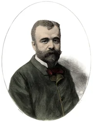Portret van Ernest Lavisse (1842-1922), Franse historicus en academicus - Gravure door Navellier in 