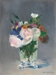Bloemen in een Kristallen Vaas. Om 1882