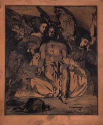 Dode Christus met engelen