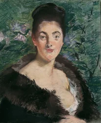 Dame in een Bontjas, ca. 1880