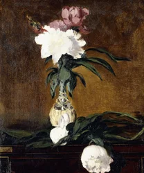 Pioenen in een fles, 1864