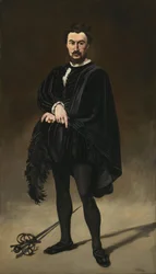 De tragische acteur Rouvière als Hamlet, 1866