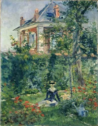 Een hoek van de tuin van Bellevue, 1880