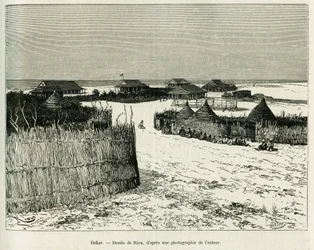 Dakar. Gravure door Riou ter illustratie van het verhaal 