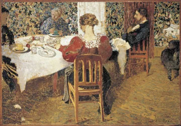 Een tafel (Le Dejeuner) door Vuillard, Edouard (1868-1940)