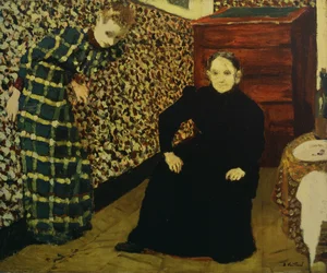 Interieur, moeder en zus van de kunstenaar