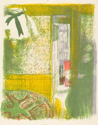 Interieur met hanglamp Interieur à la suspension, 1899