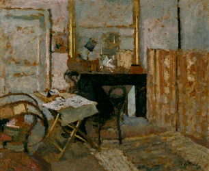 K.X. Roussel Leest, ca 1904 (olieverf op karton)