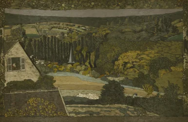 Landschap: Uitzicht op het bos, 1899